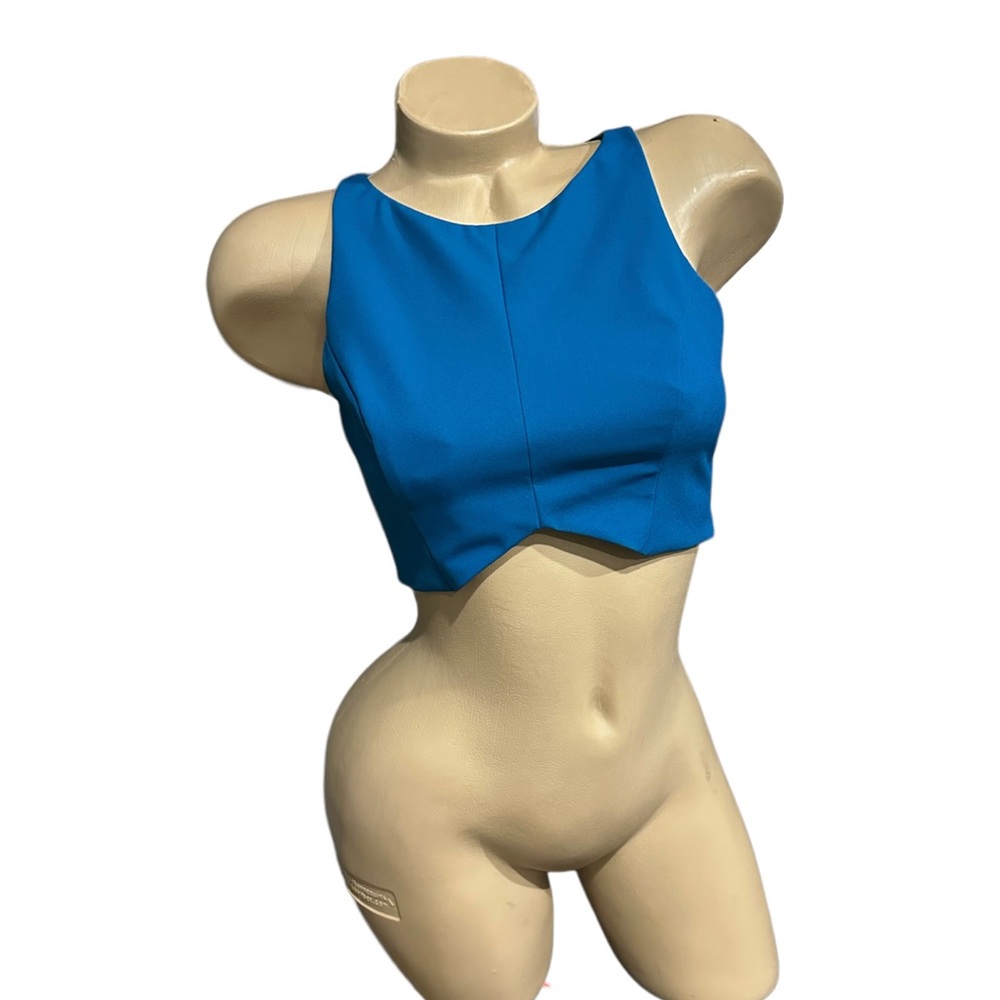 Lumier by Bariano Teal Crop Top Extra Small XS NEW NWT